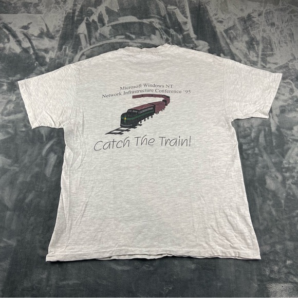 Vintage Microsoft Windows Network Infrastructure Conference Tech Tee - Picture 1 of 13